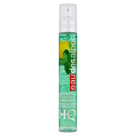 HQ eau des alpes Acqua profumata di trattamento tonificante limone & erbe aromatiche 75 ml